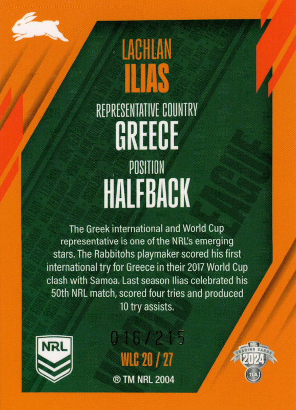 Lachlan Ilias back