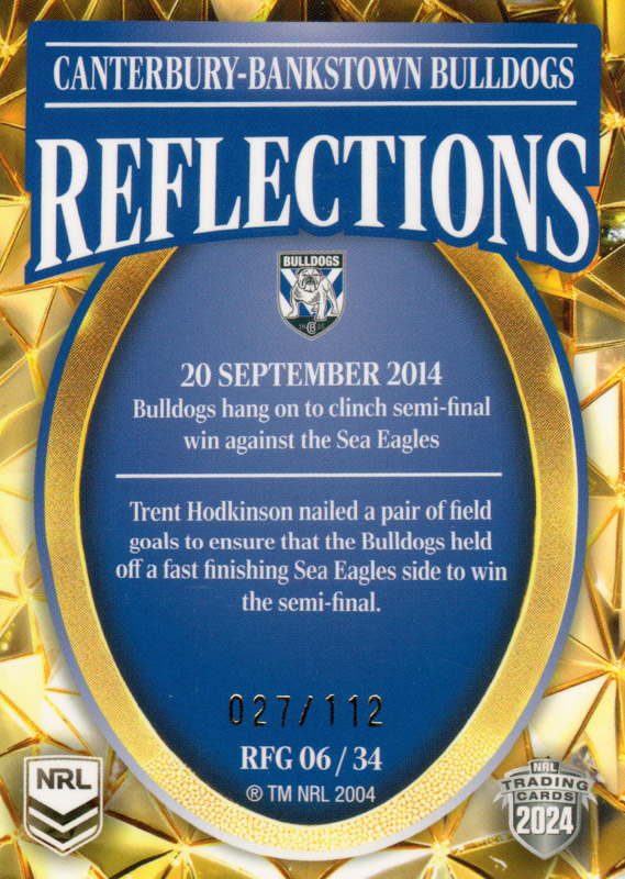2014 Bulldogs Semi Final Win back