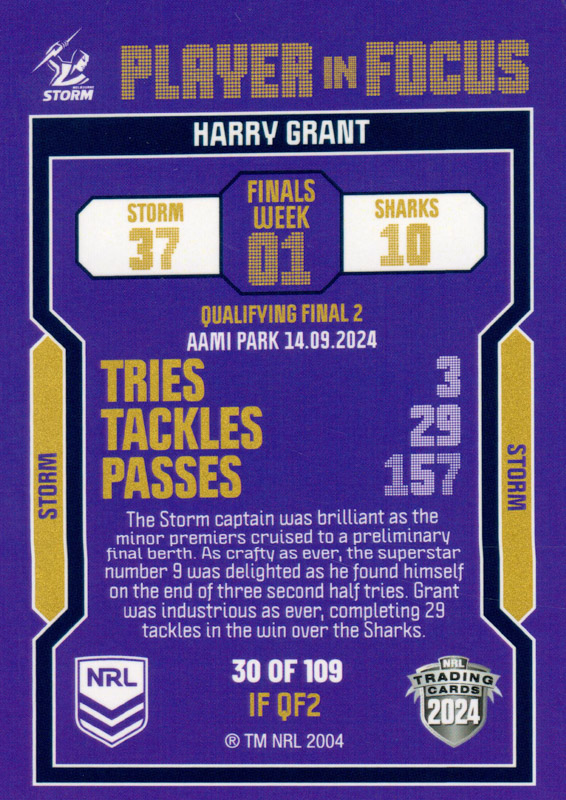Harry Grant back