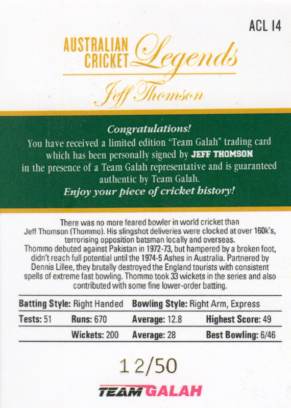 Jeff Thomson back