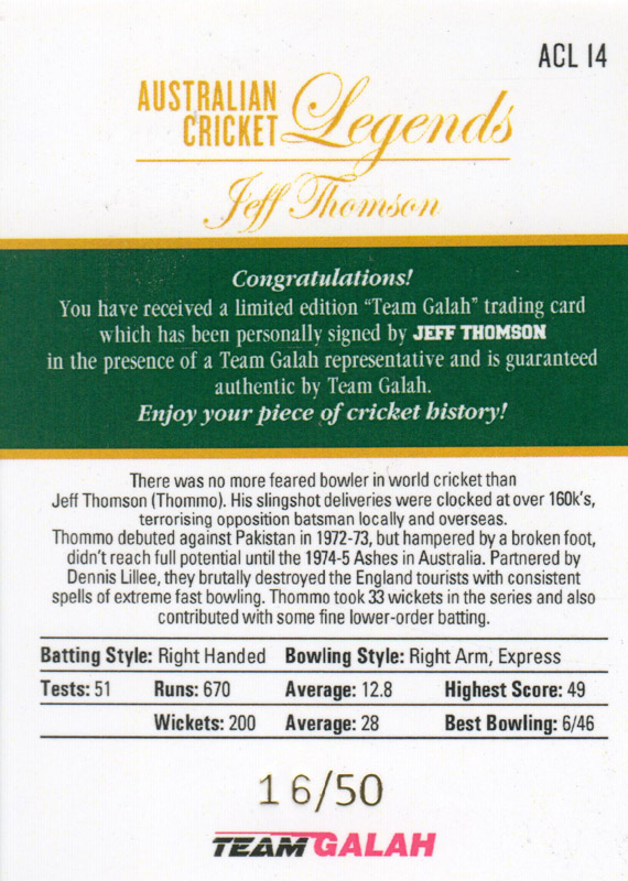 Jeff Thomson back