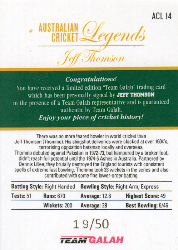 Jeff Thomson back
