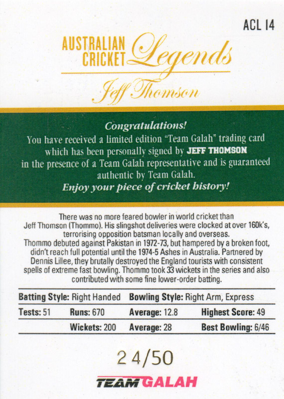 Jeff Thomson back