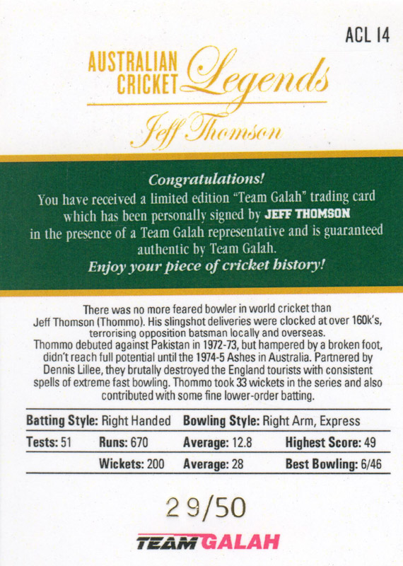 Jeff Thomson back