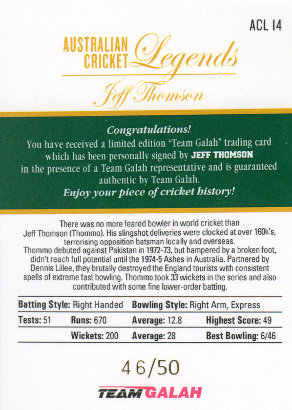 Jeff Thomson back