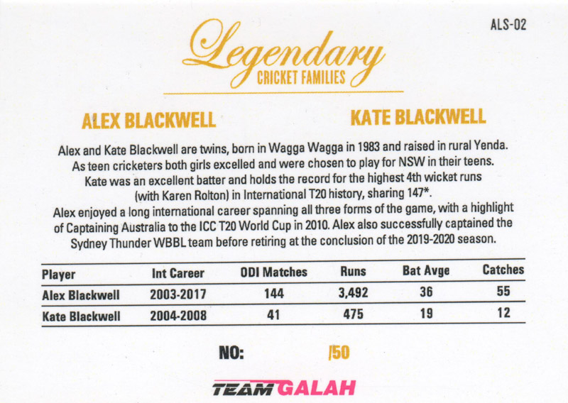 Alex Blackwell & Kate Blackwell - Design 1 back