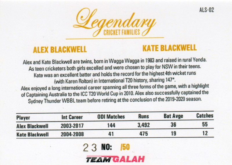 Alex Blackwell & Kate Blackwell - Design 2 back