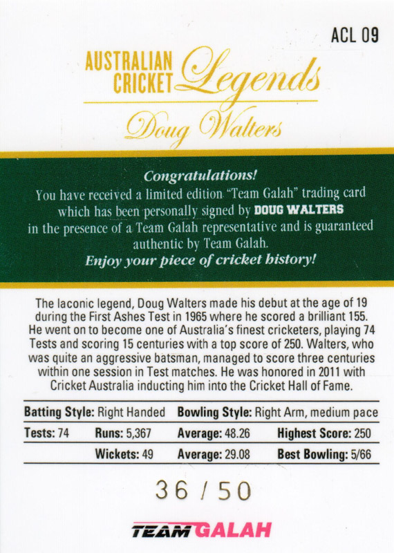 Doug Walters back