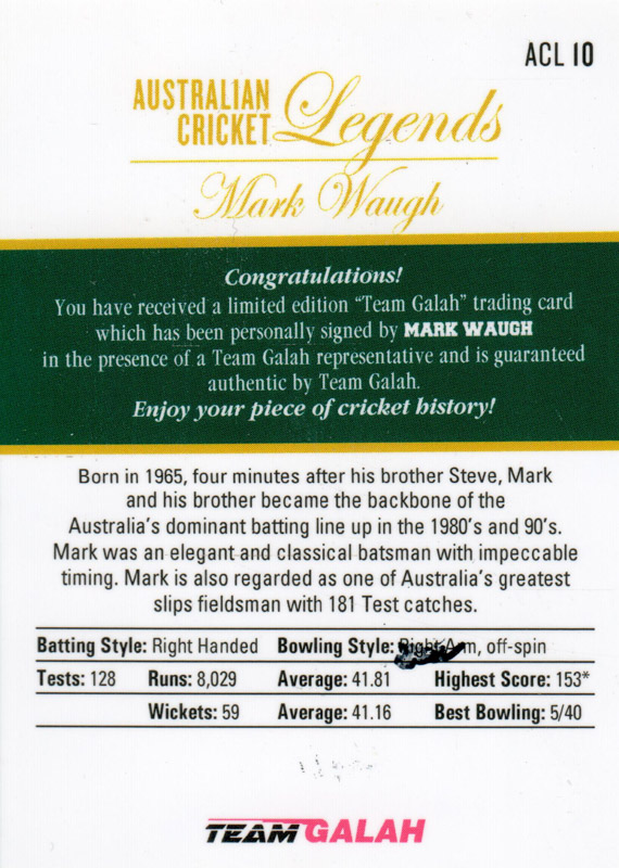 Mark Waugh back