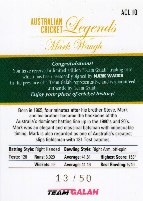 Mark Waugh back