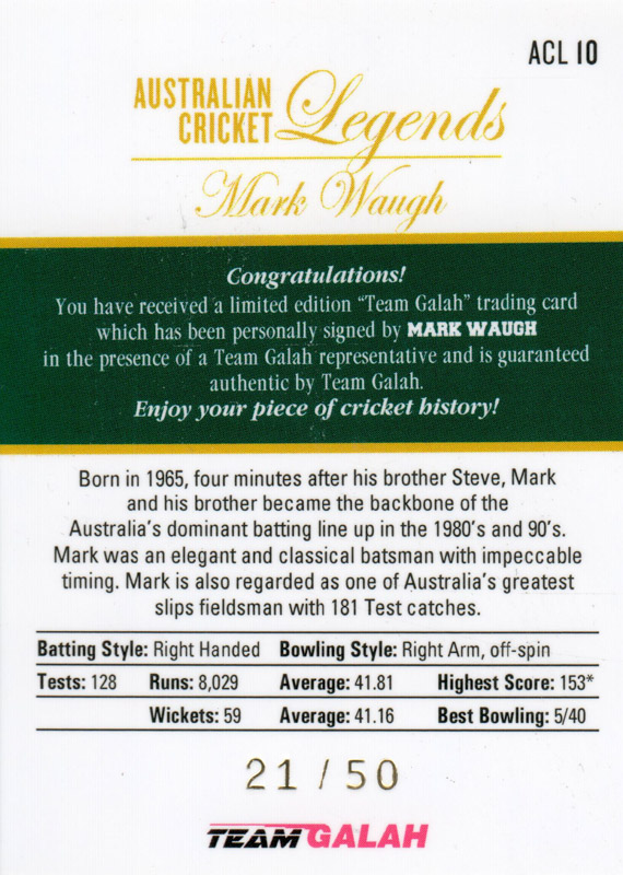 Mark Waugh back