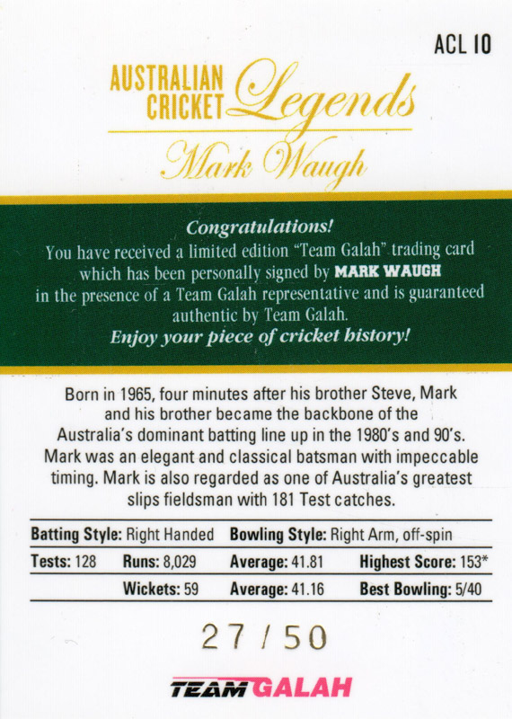 Mark Waugh back
