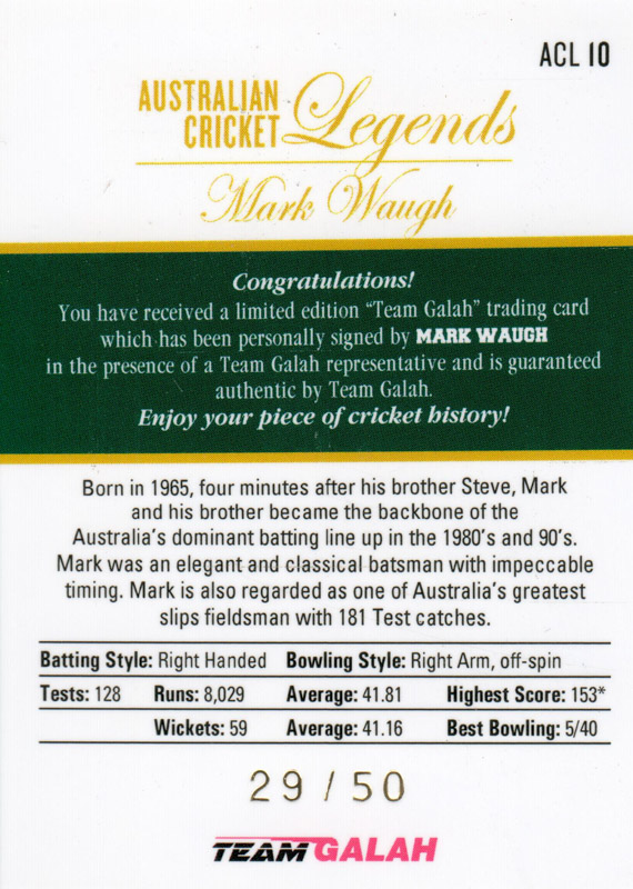 Mark Waugh back