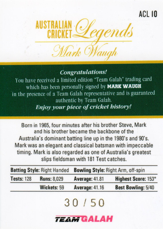 Mark Waugh back