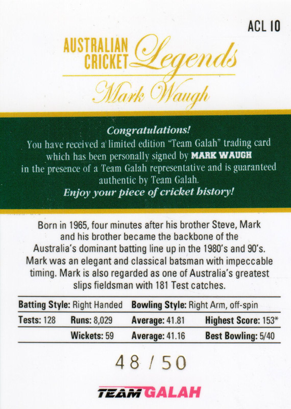 Mark Waugh back