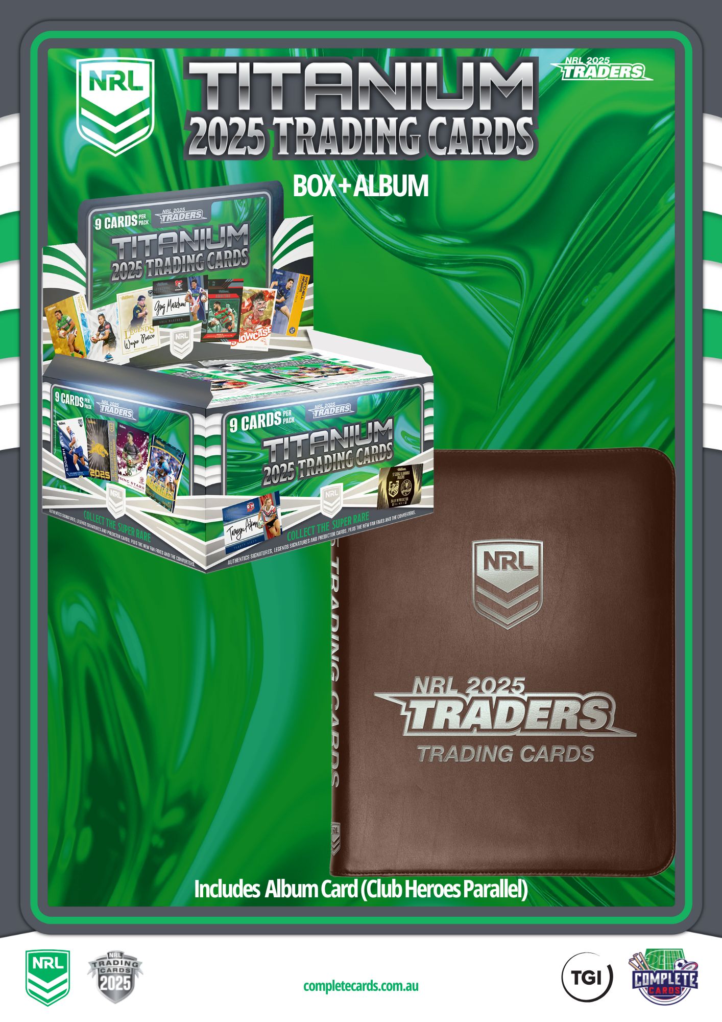 2025 NRL Traders Titanium - Box + Album