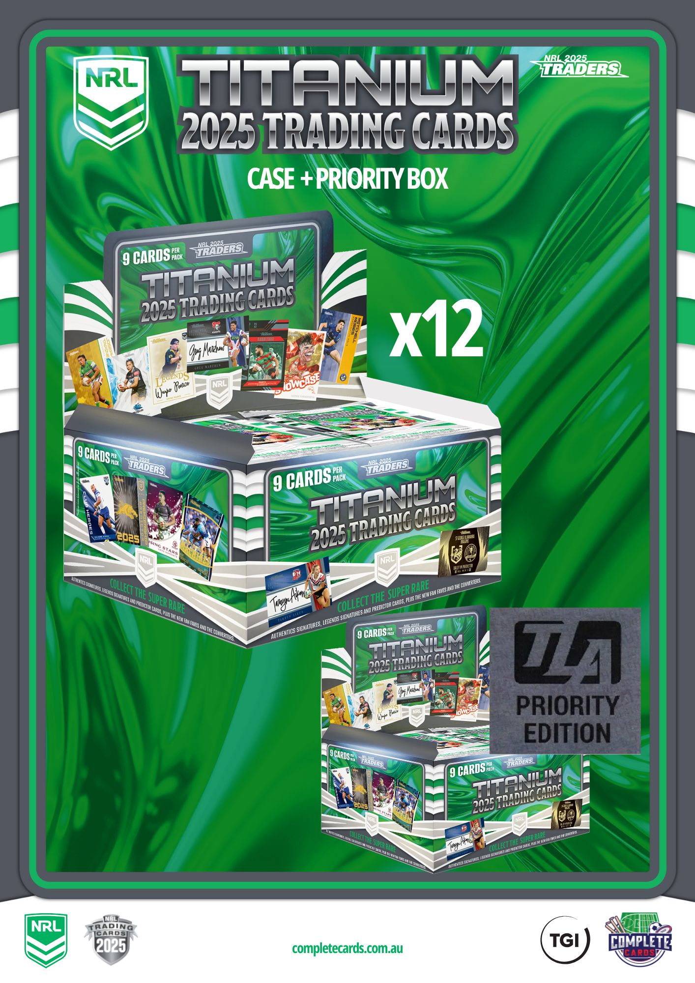 2025 NRL Traders Titanium - Case + Priority Box