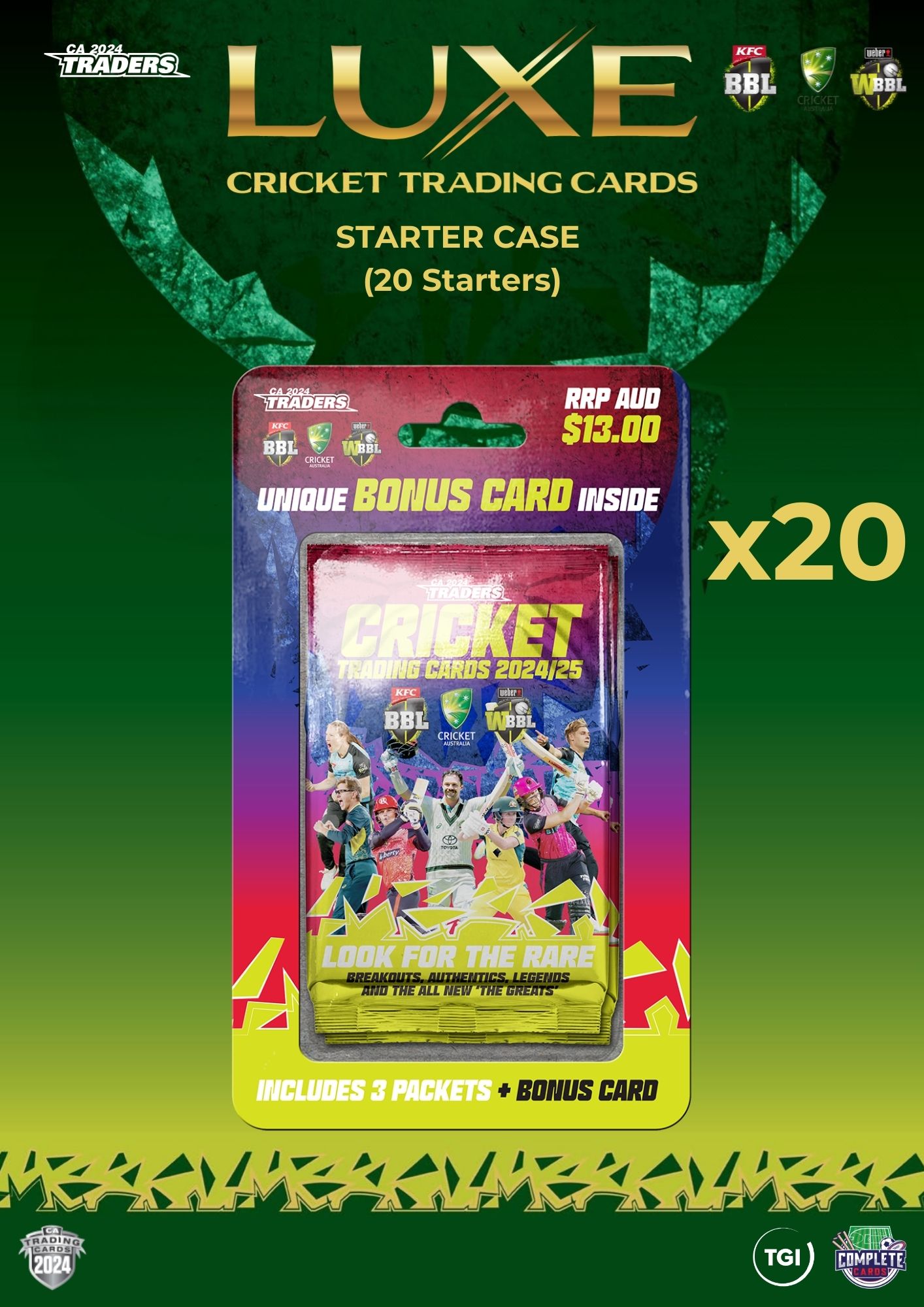 2024-25 TGI Traders Cricket Australia Luxe - Starter Case