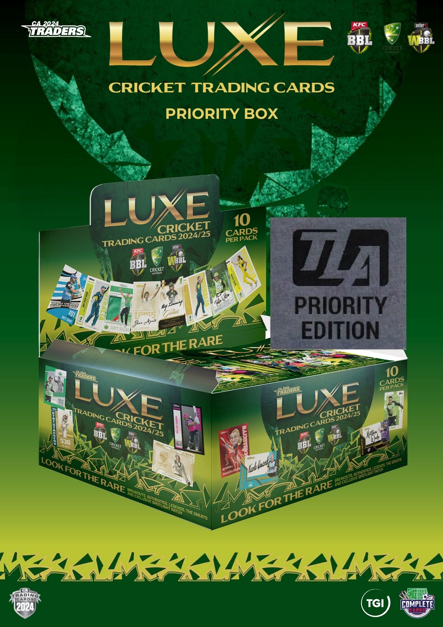 2024-25 TGI Traders Cricket Australia Luxe - Priority Box