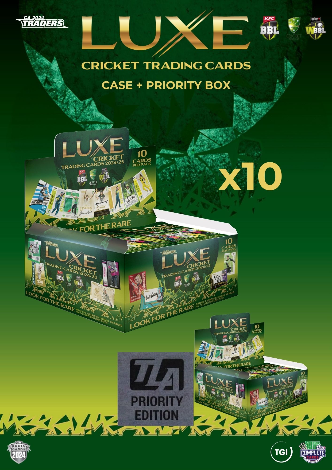 2024-25 TGI Traders Cricket Australia Luxe - Case + Priority Box