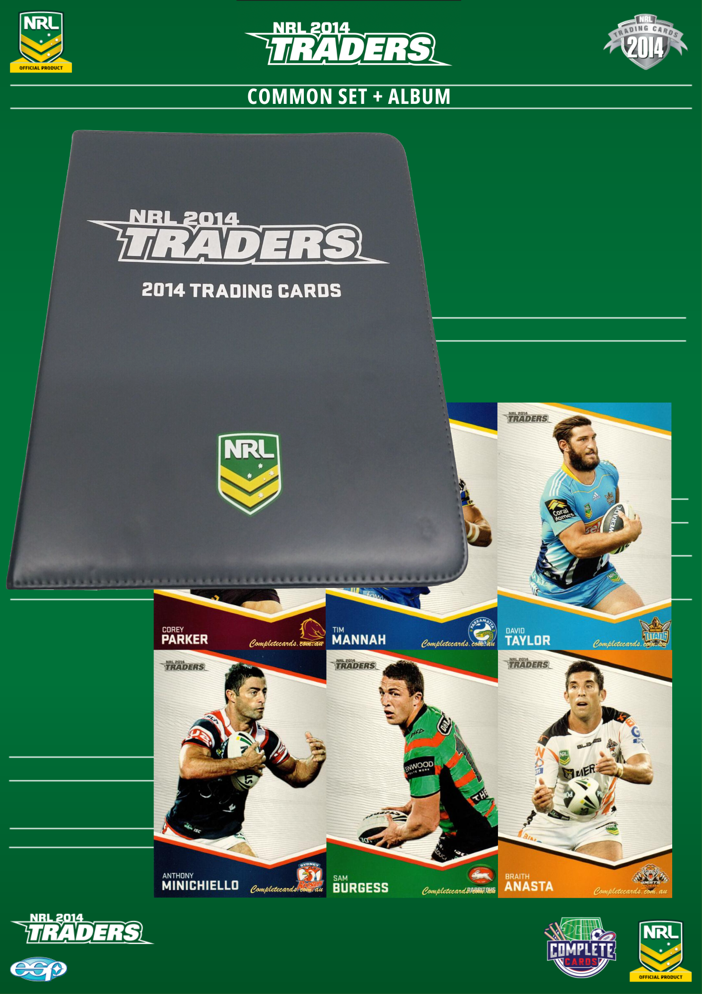 2014 NRL Traders - Common Set + Album