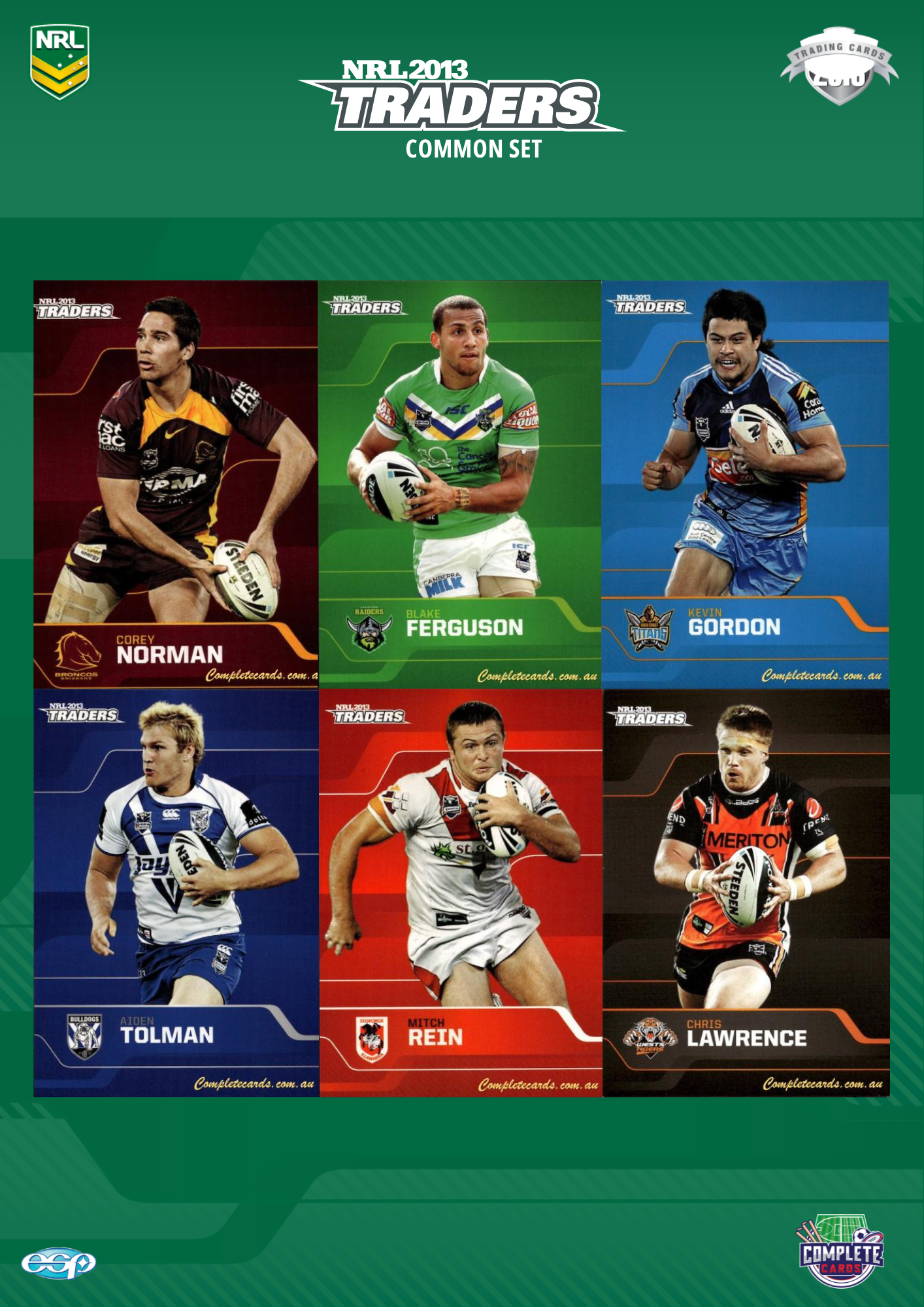 2013 NRL Traders - Common Set