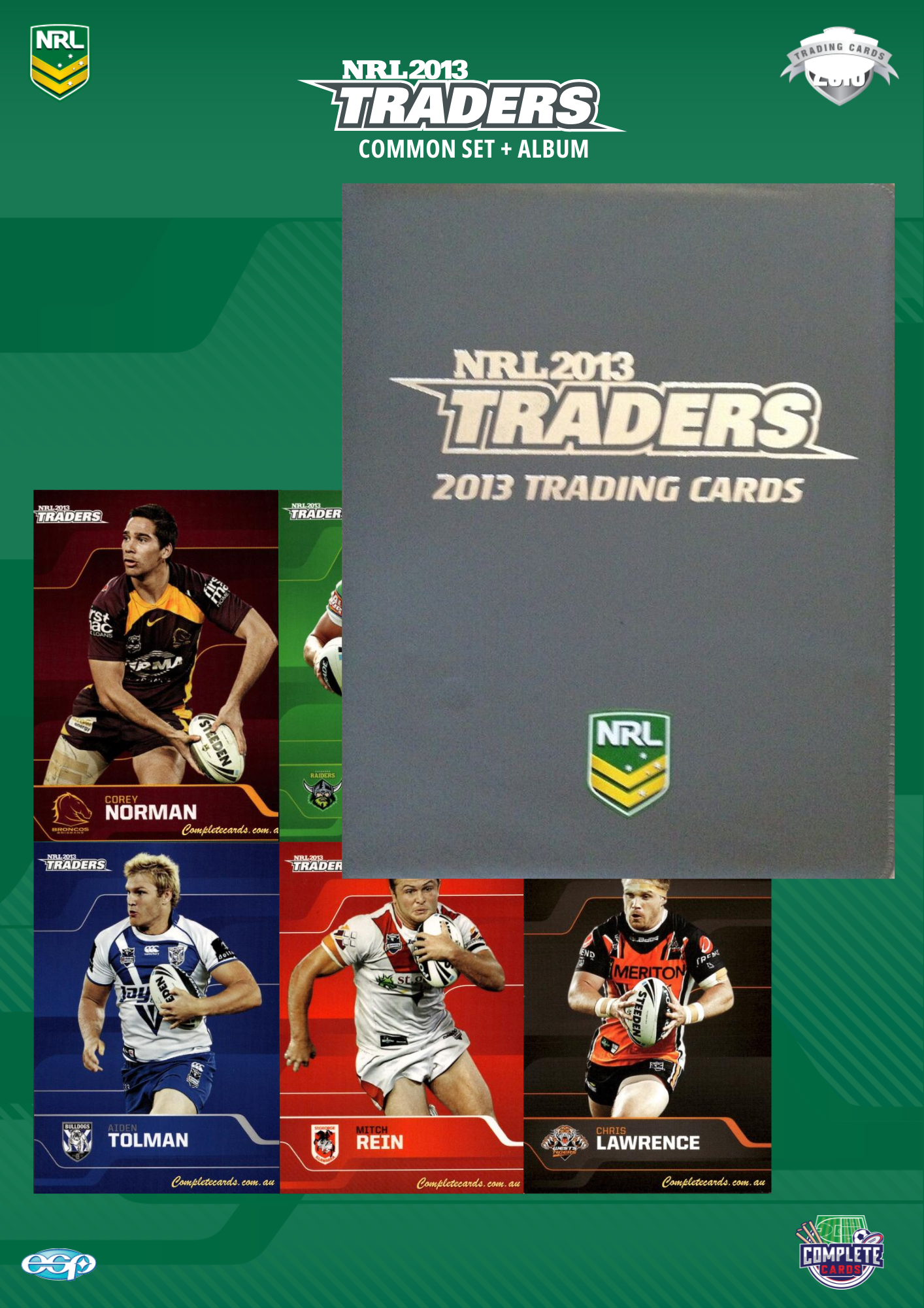 2013 NRL Traders - Common Set + Album