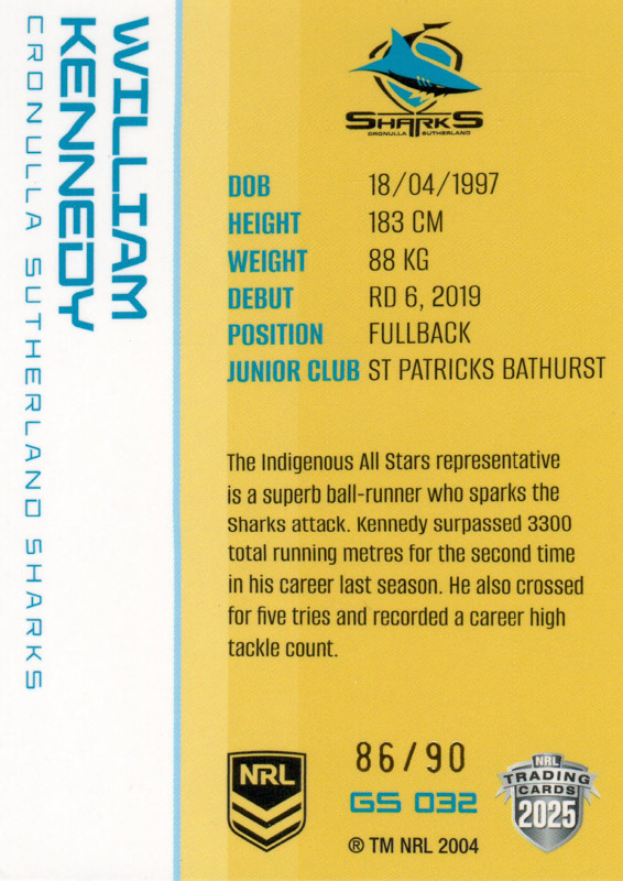 William Kennedy back