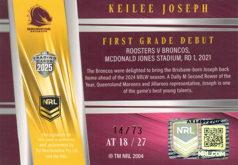 Keilee Joseph back