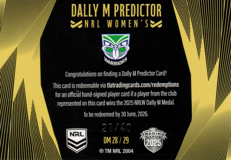 New Zealand Warriors (W) back