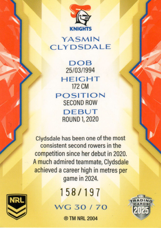 Yasmin Clydsdale back