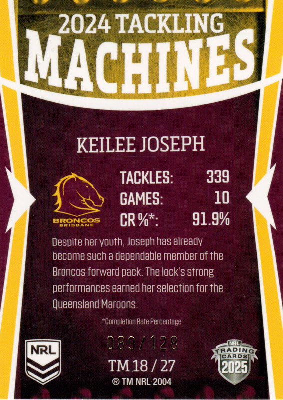 Keilee Joseph back