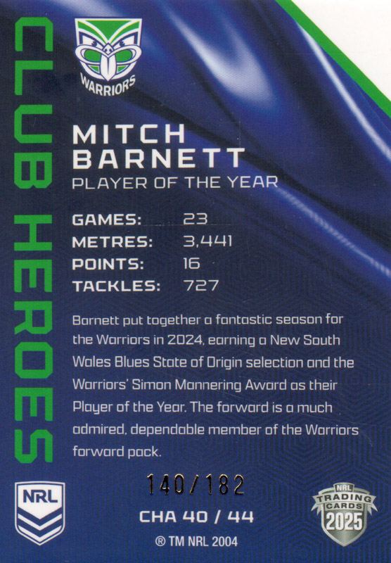 Mitch Barnett back