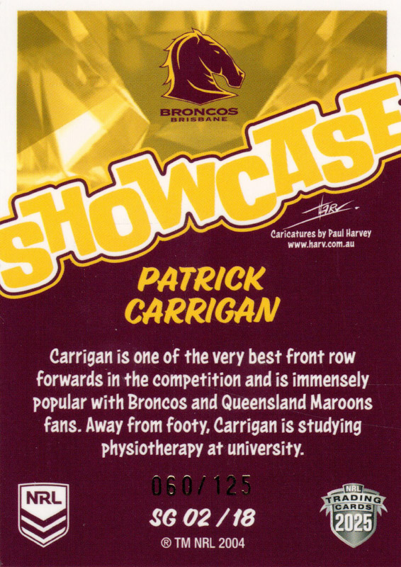 Patrick Carrigan back