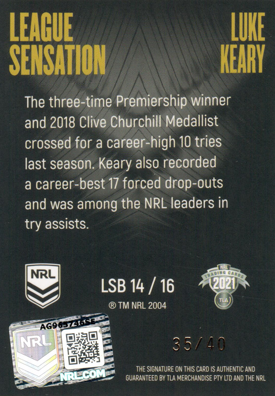 Luke Keary back