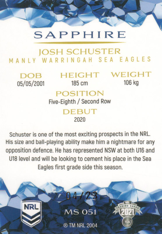 Josh Schuster back