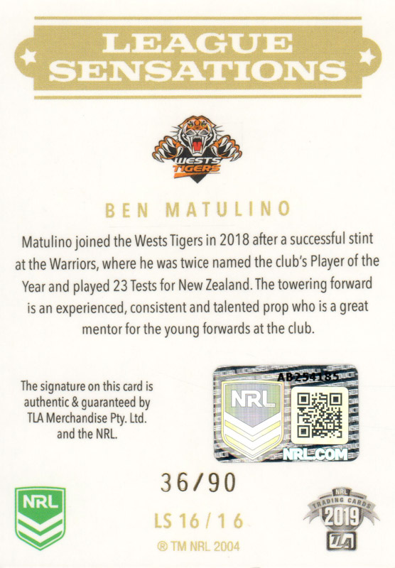 Ben Matulino back