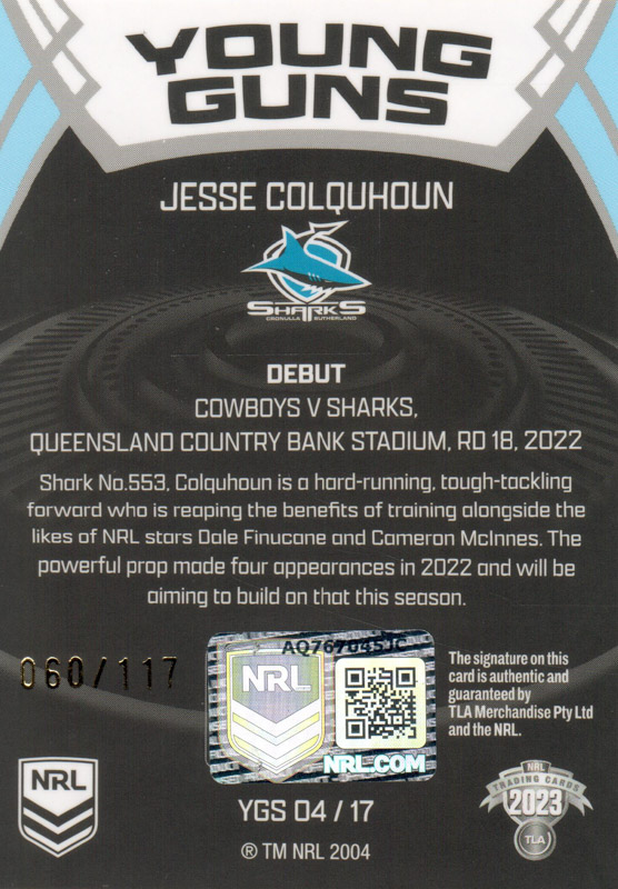 Jesse Colquhoun back