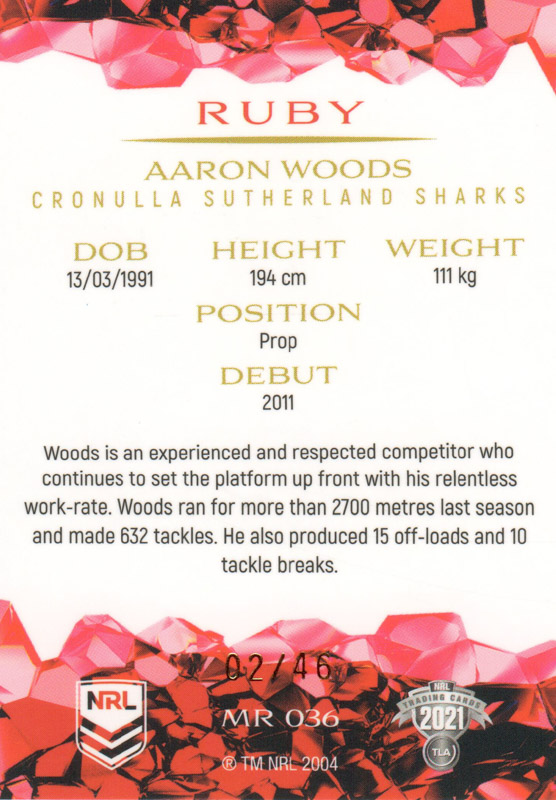 Aaron Woods back