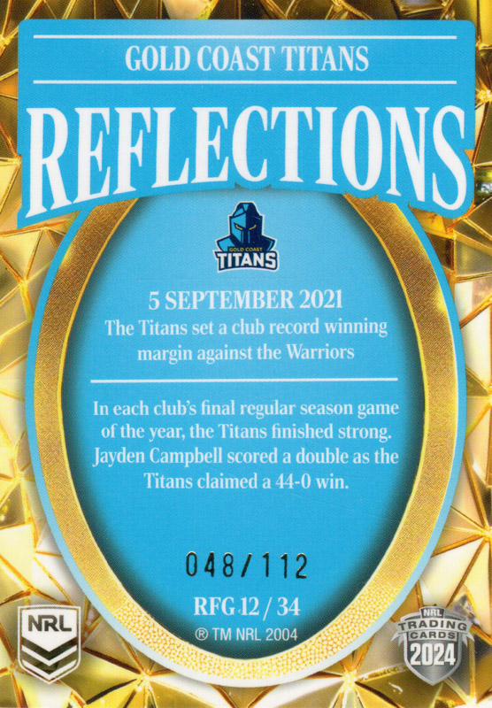 Reflections Gold back