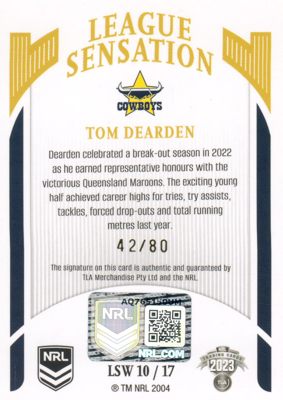 Tom Dearden back