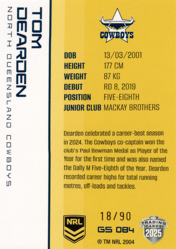 Tom Dearden back