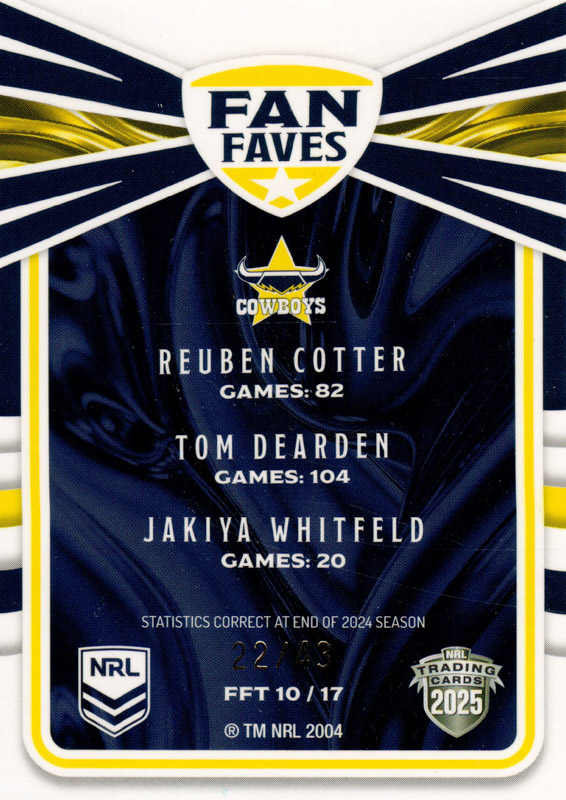 Reuben Cotter / Tom Drerden / Jakiya Whitfeld back