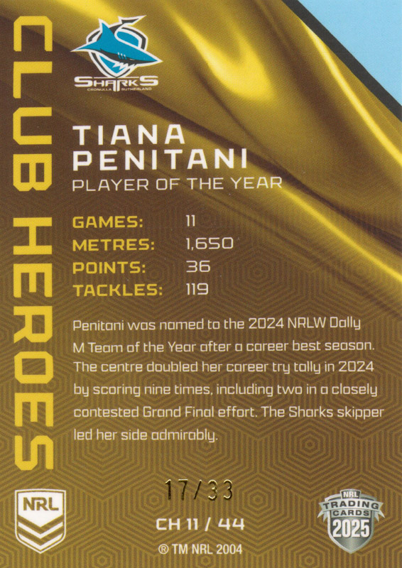 Tiana Penitani back