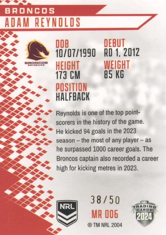 Adam Reynolds back