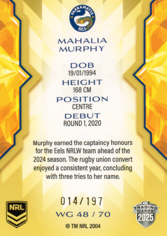 Mahalia Murphy back