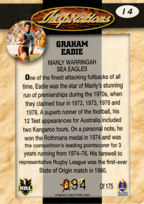 Graham Eadie back