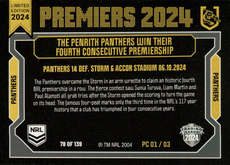 Penrith Panthers back