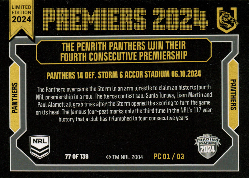 Penrith Panthers back