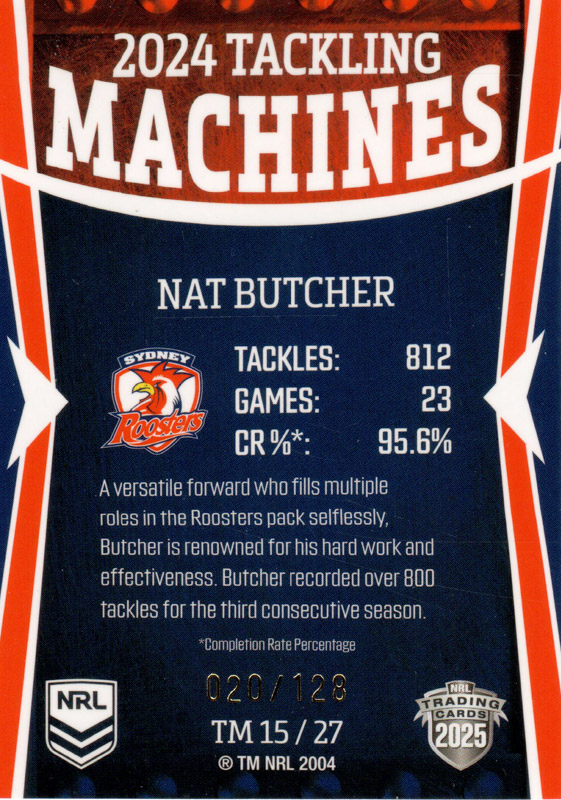 Nat Butcher back
